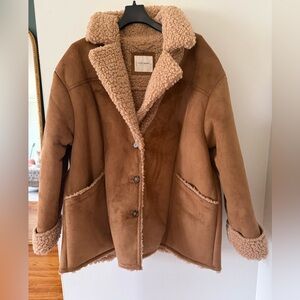 Lucky Brand NWOT Shearling Lined Faux Suede Jacket